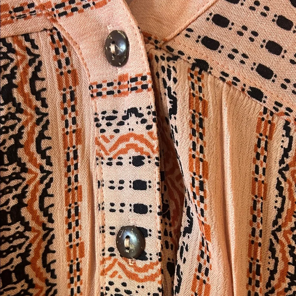 EaselBohemian Striped Women's Top - Pink and Black - Picture 4 of 10